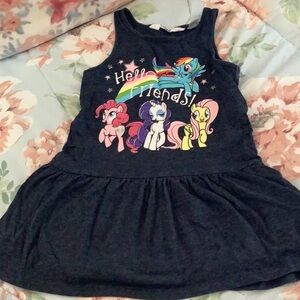 Hasbro girls dress with characters Friends sleeveless size 4T navy pink …